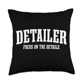 Auto Detailing Car Detailer Apparel Auto Car Specialist Job Automotive Detailer Throw Pillow, 18x18, Multicolor
