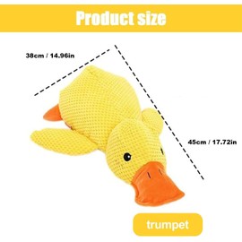 Sunshine smile 38 x 45 cm Duck Dog Toy, Anti-Stress Duck Dog, Squeaky Toy, Dog Cuddly Toy, Interactive Dog Toy, Indestructible, Dog Toys for Small, Medium, Large Dogs