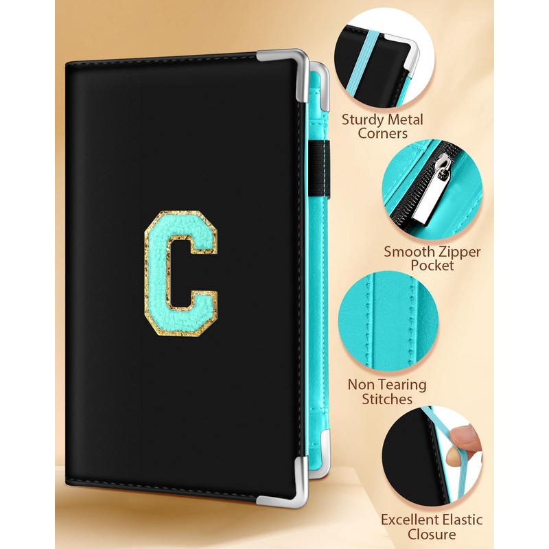 Slohif Server Book for Waitress Alphabet Serving Books with Zipper