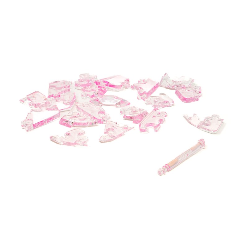 3D Crystal Puzzle - Diamond (Pink): 43 Pcs