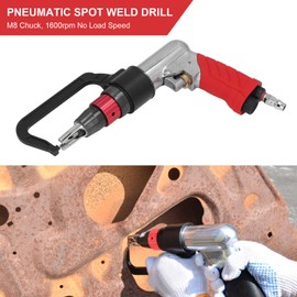 Air Spot Weld Drill, Pneumatic M8 Chuck Weld Remover for Sheet Metal Automobile Collision Dent Repair, with No Load Speed of 1600rpm, for Automotive Repair Industry