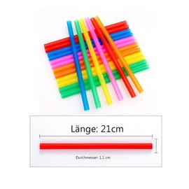 100pcs Jumbo Plastic Smoothie Straws, Colorful Disposable Large Smoothie Straw Plastic Milkshake Straw