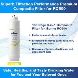 iSpring FCF500 Composite Filter Replacement for RO500 Tankless Reverse Osmosis Water Filtration System