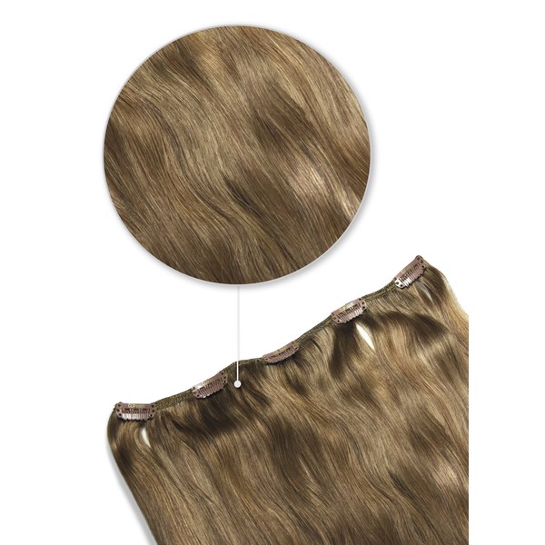 cliphair One Piece Top-up Remy Clip in Human Hair Extensions - Dark Blonde (#14), 18" (40g)
