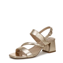 LifeStride Women's Celia Slingback Strappy Dress Sandal, Gold Metallic, 6.5