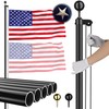 Heavy Duty Flag Pole, 20FT 13Gauge Sectional Flag Pole for