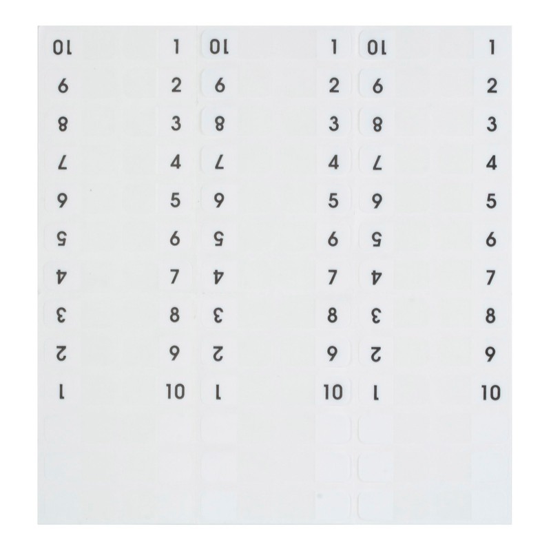 Redi-Tag Numbered Tabs, Pre-Printed Divider Tabs, Permanent Adhesive Index Labels,