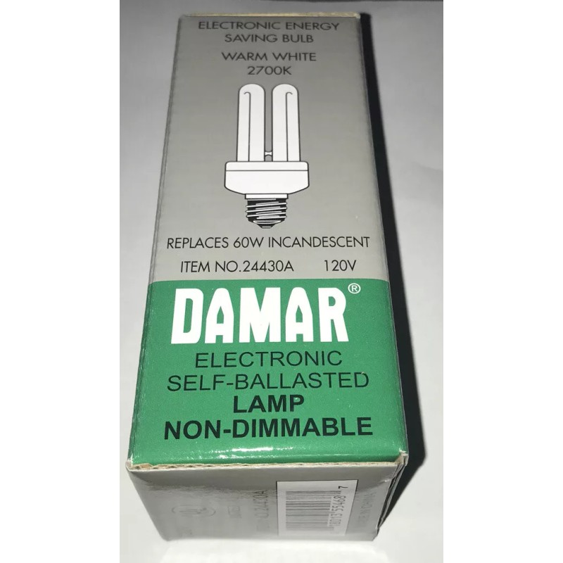 Damar 3 Pack - FLUORESCENT 15W E26 2700K WARM WHITE