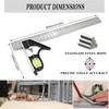 Combination Square 300mm(12") Adjustable Carpentry Square Stainless Steel Angle Ruler