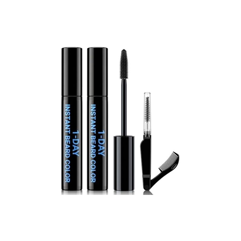 Erinde 2Pcs Tinte Temporal para la Barba para Hombres, Cubre