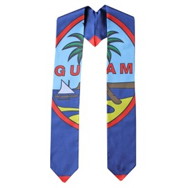 Del Mex Guam Graduation Flag Stole Sash Scarf Guamanian Scarf Unisex