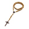UILZ Rosary Beads Catholic for Women Handmade Wooden Catholic Rosay
