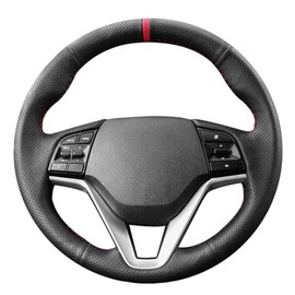 MEWANT Hyundai Tucson Steering Wheel Cover 2016-2021 / Steering Wheel Accessories for Hyundai Tucson Red Polyurethane (PU)