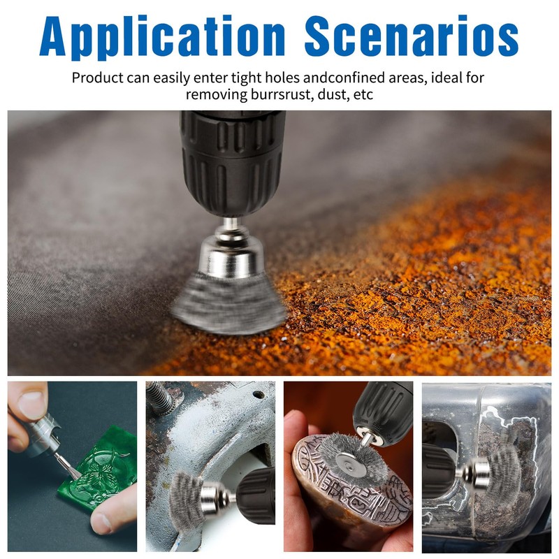 AOKLIT 120 Pcs Wire Brushes Set, Steel Wire Wheels Pen