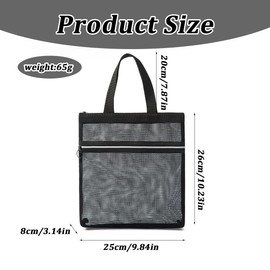 Portable Mesh Shower Bag, Toiletry Bag, Quick Dry Nylon Shower Bag with Zipper