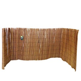 Master Garden Products MGP Peeled Willow 2'H x 8'L Light Mahogany Fence Screen
