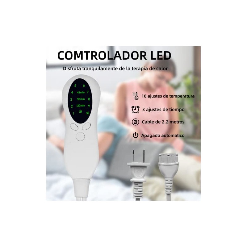 Compresa Caliente Electrica,Cojin Electrico para Alivio De Dolores de Espalda,Hombro