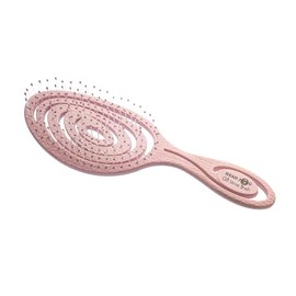 Head Jog 08 Paddle Brush Flexible Soft Pin Bristles, Detangling Wet Or Dry Hair. Gentle Brushing Hairbrush. Detangle Brushes For Straight, Curly & Wavy Hair Types. (Orchid)