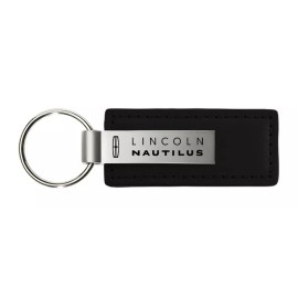 Lincoln Nautilus Rectangular Leather Key chain (Black)