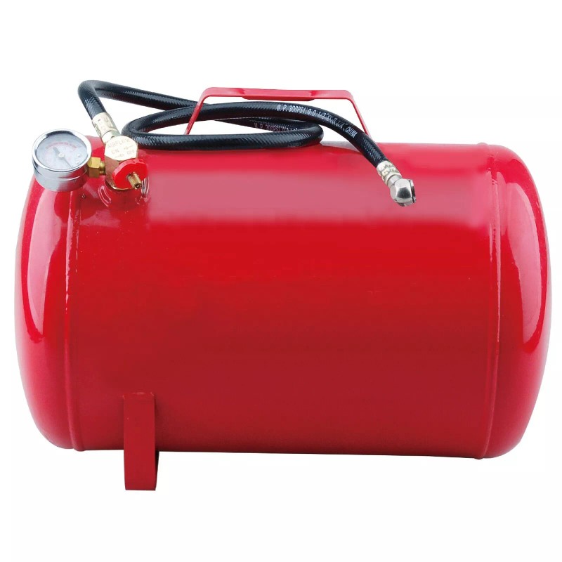 Bridgeland Horizontal Portable Steel Air Tank with Tire Air Chuck,