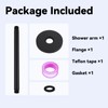 12 Inch Ceiling Mounted Shower Arm with Large Flange, Matte