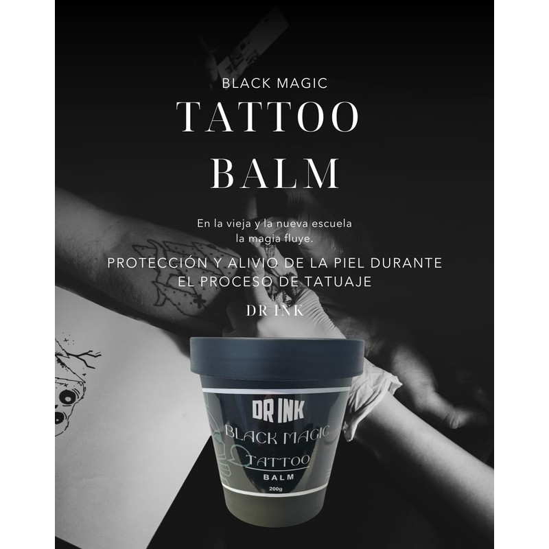 Dr Ink Bálsamo para Tatuaje, Premium, Lubrica y Protege, 200g