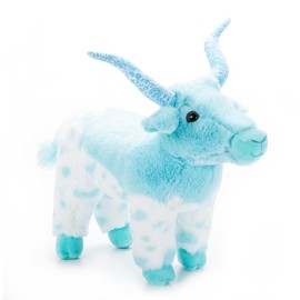 The Petting Zoo Longhorn Stuffed Animal Plushie, Gifts for Kids, Wild Onez Wildlife Animals, Turquoise Longhorn Plush Toy, 12 inches
