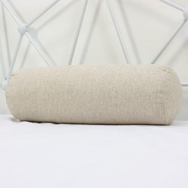 Teieas Round Roll Cylinder Bolster Pillow with Removable Cover Designed for Neck Back Head and Legs Cervical Round Pillow Neck Roll Pillow Apricot