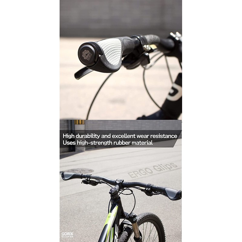 GORIX Bike Ergo Grips Bar End Cycle Lock On Handlebar