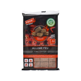 Natural Fire Starter Cubes, Pack of 32 Wood Cubes Vegetable without Smell, Ecological Firelighters for Fireplace Stove Barbeque Fireplace Eco Friendly Cubes Firelighters