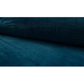 Luxury Double Sided Coral Cuddle Fleece Fabric Material - Petrol, 1Mtr 150cmx100cm