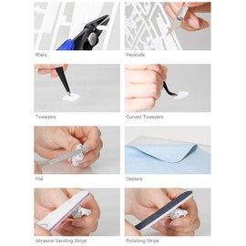 Model Making Tools Kit for Plastic Model Kits, Mellbree 14PCS Model Tools Kit Basic Tools Craft Set Hobby Building Tools Kit for Gundam Car Model Building Repairing and Fixing