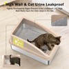 Stainless Steel Cat Litter Box, Extra Large for Big Cats,