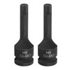 sourcing map 2pcs H9 (9mm) Hex Impact Bit Socket 1/2"
