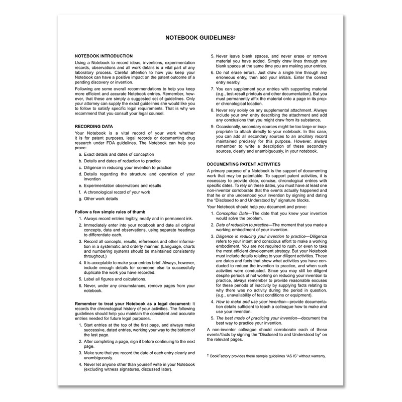 BookFactory Bullet Lab Notebook/Laboratory Notebook/Dot Lab Book - 168 Pages,