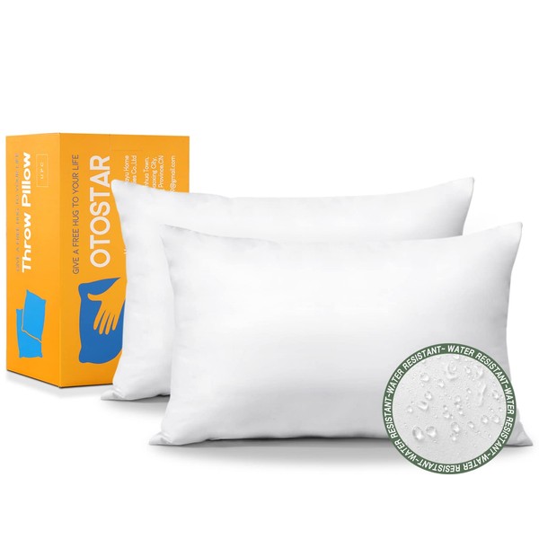 OTOSTAR Pack of 2 Premium Waterproof Pillow Inserts, 12 x
