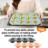 3‑Pack 12‑Cup Mini Silicone Muffin Pan, Non‑Stick Mini Cupcake Baking