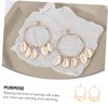 Healeved Shell Ear Jewelry Round Dangler Earrings Stylish Shell Design