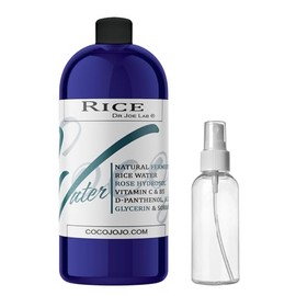 Mezcla de crecimiento de agua de arroz – Tóner nutritivo de agua de arroz con hidrosol rosa, esencia de cara de aloe vera y cuero cabelludo, extracto 