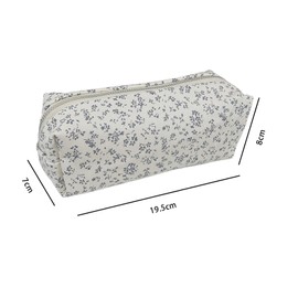 SSyang Pencil case with pencil case, pencil case with pencil case, small flowers, for cosmetic bag, purse, key bag, White369, No