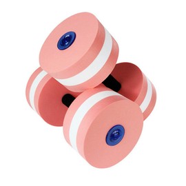 Set of 2 Water Exercise Dumbbells, Foam Removable Aqua Dumbbells with Handles, Water Dumbbells for Men Women Water Fitness (Pink)