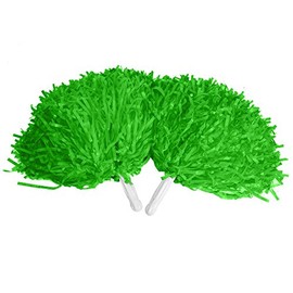 Ausla 2 pcs Cheerleading Poms, Cheerleading Cheerleader Pompoms PE Cheerleading Pom Poms Pompoms Cheerleader Sport Dance Party Useful Accessories(green)