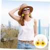 KONTONTY Resin Sunflower Earrings for Women Big Hoop Earrings Lady