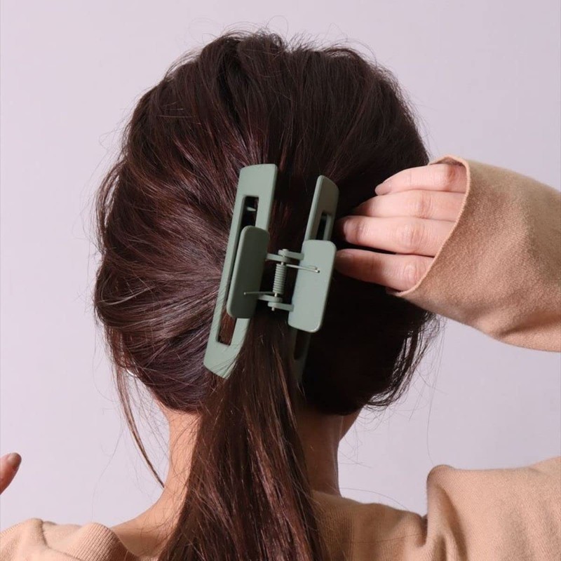 Big Square Hair Clip (BG0044) (Clear)
