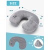 Pitasha Inflatable Travel Pillow Neck Pillow Soft Velvet Washable Cushion