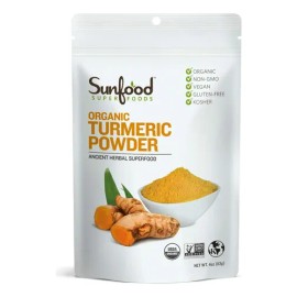 Sunfood Superfoods Polvo De Raíz De Cúrcuma Orgánica - Hierb