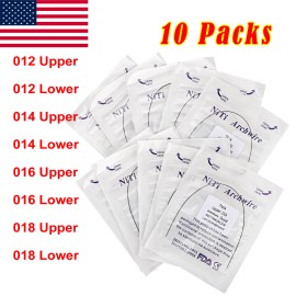 CAREPACY 10Packs Dental Orthodontic Cu-Ni-Ti (Copper Nickel Titanium) Round Arch Wires CE - 016 upper *10PCS