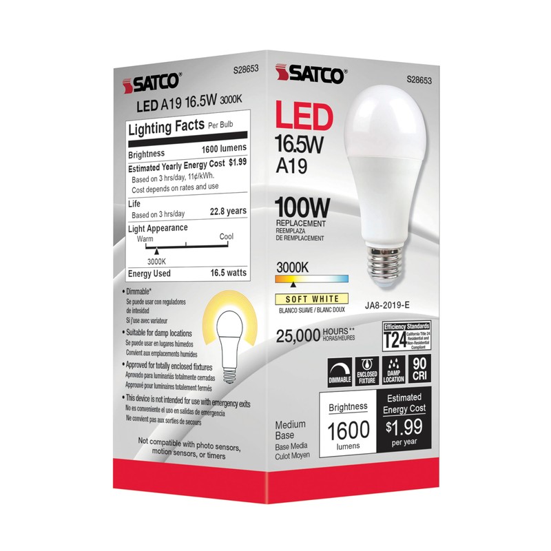 Satco S28653 Bulb, White