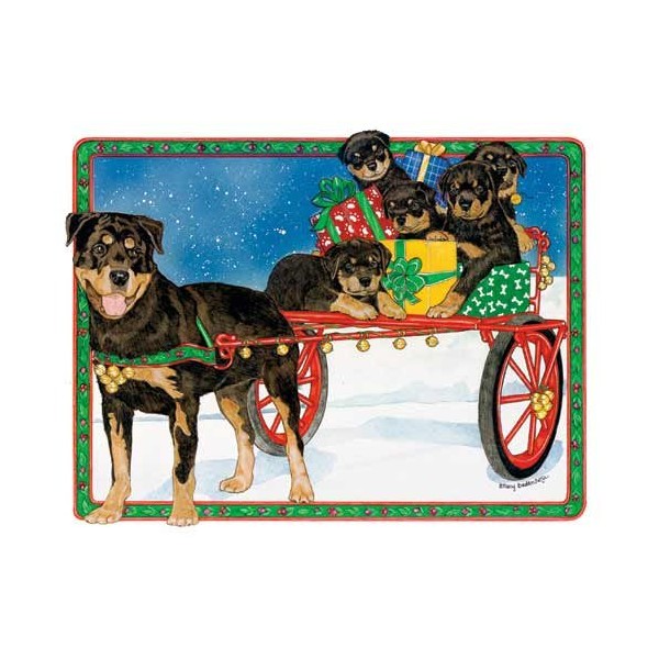 Rottweiler Christmas Cards Set of 10 cards & 10 envelopes