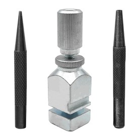 Nicear 3pcs Chainsaw Bar Repair Kit Professional Chainsaw Chain Repairing Mending Tool Set Pocket Punch Breaker And Joiner Tool Set For Chain Repairing